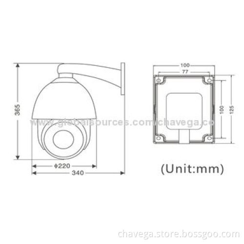 IP66 1,000TVL 120m IR 1/2.8-inch Sony CMOS PTZ Security Camera with 27x Zoom, CE, FCC Marks